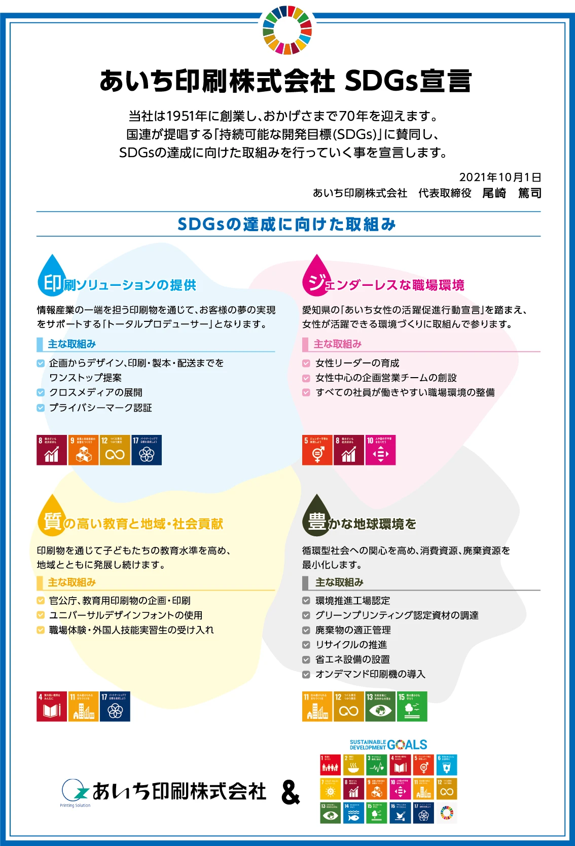 あいち印刷SGDs宣言書